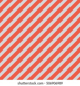 Seamless red and gray irregular spiky stripes pattern vector