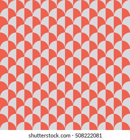 Seamless red and gray op art feather illusion pattern vector