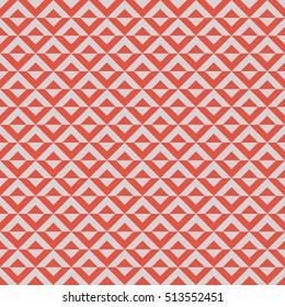 Seamless red and gray op art diagonal squares pattern vector