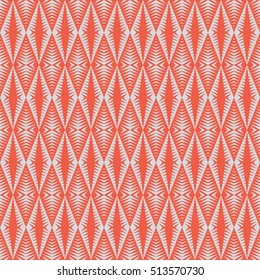 Seamless red and gray vintage native american pattern vector