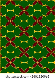 Seamless Red and Green Abstract Design