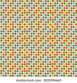 Seamless red and green dot for gift box wrapping paper.