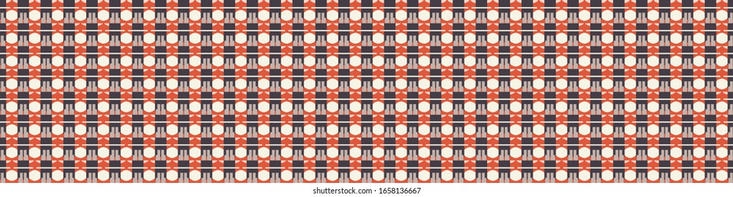Patrón de borde geométrico de polígono vectorial gris claro. Fondo de banner estilo textura trenzado moderno de mediados del siglo. Vintage de los años 50 con un toque decorativo cálido. Guarnecido de cinta gráfica geo abstracta