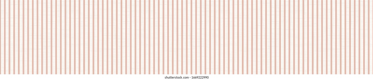 Seamless red grey vector geometric stripe border pattern. Mid century modern woven linen texture style banner background. Vintage 1950s warm color decorative edge. Geo abstract graphic ribbon trim