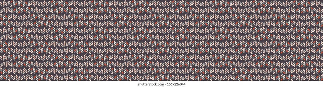 Patrón de borde geométrico de polígono vectorial gris claro. Fondo de banner estilo textura trenzado moderno de mediados del siglo. Vintage de los años 50 con un toque decorativo cálido. Guarnecido de cinta gráfica geo abstracta