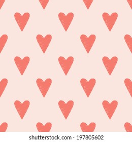 seamless red heart background print