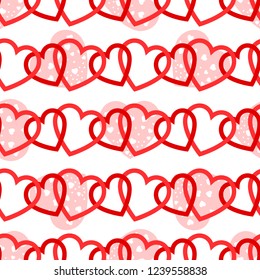 seamless red heart pattern background. heart seamless