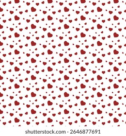 A seamless red heart pattern vector background with a cute romantic feel, perfect for Valentine’s Day, love-themed designs, fabric prints, digital decor, wrapping paper, and creative graphic projects.