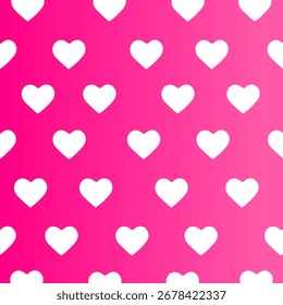 Padrão de coração vermelho contínuo com fundo de amor vetorial