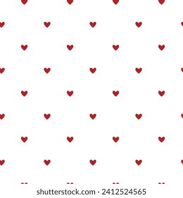 seamless red hearts pattern on white background, valentines pattern background gift wrapping