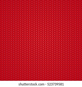 Seamless red knit background  Vector illustration