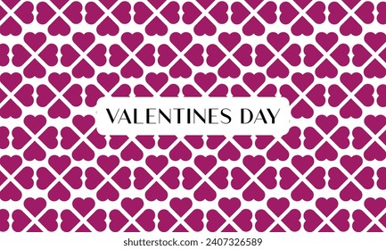 Seamless red love heart pattern illustration. Cute romantic pink hearts background print. Valentine's day holiday background texture, romantic wedding design.
