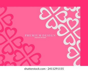 Seamless red love heart pattern illustration. Cute romantic pink hearts background print. Valentine's day holiday background texture, romantic wedding design. Romantic greeting card.