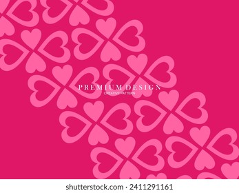 Seamless red love heart pattern illustration. Cute romantic pink hearts background print. Valentine's day holiday background texture, romantic wedding design. Romantic greeting card.
