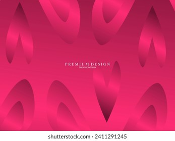 Seamless red love heart pattern illustration. Cute romantic pink hearts background print. Valentine's day holiday background texture, romantic wedding design. Romantic greeting card.