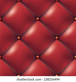 seamless red luxury buttoned leather 