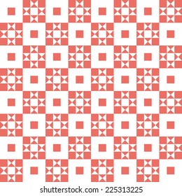 Seamless red nordic cross pattern vector