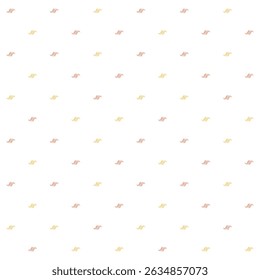 Seamless red and orange colours used geometric ornamental vector texture white background pattern for dress, textile, wallpaper 