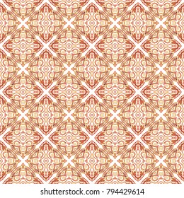 Seamless  red- orange vector ornamental background