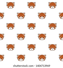 Seamless red panda pattern. red panda background.