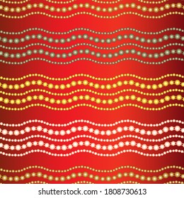 seamless red pattern. necklaces, beads.