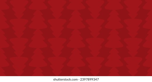 Seamless red pattern with a silhouette of a Christmas tree. Red background for Christmas and New Year decor. Wrapping paper template for gift boxes. Vector illustration.