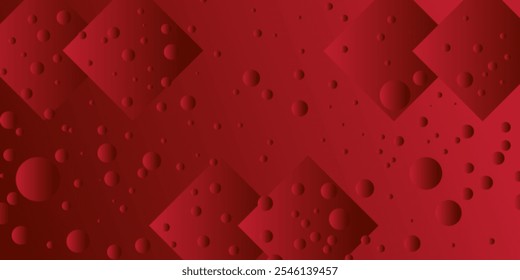 Seamless Red and Pink Water Drop Pattern with Hearts and Light Textures for Valentine’s Day Cards

