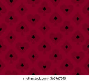 Seamless red poker background with transparent effect