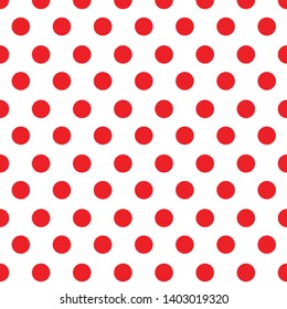 Seamless red polka dot pattern background 