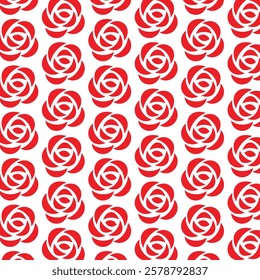 seamless red rose pattern on background