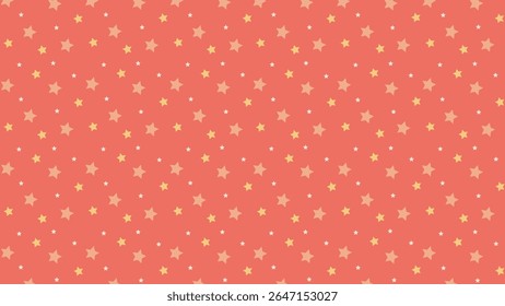 Seamless red star pattern with yellow accents. Perfect for kids designs, festive wrapping paper, nursery decor, textile prints, and cute celestial-themed backgrounds. Ideal for vibrant creative projec