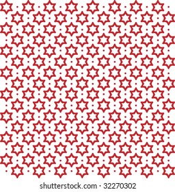 Seamless red stars pattern