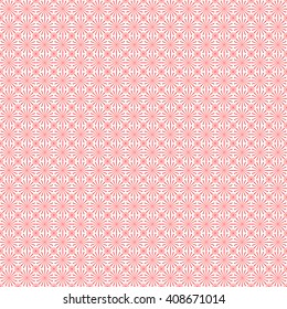 Seamless  red stylized dandelion fluff  background. Red striped abstract wallpaper. Vector illustration
