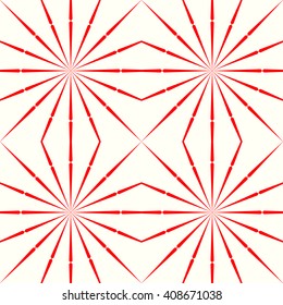 Seamless  red stylized dandelion fluff  background. Red striped abstract wallpaper. Vector illustration