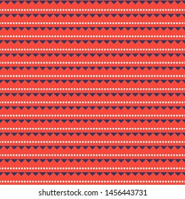 Seamless red texture with geometric line shapes vector.
