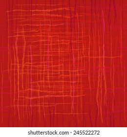 Seamless red texture with wavy lines intersecting. Vector abstract background. Copy that square to the side,you'll get seamlessly tiling pattern which gives the resulting image.