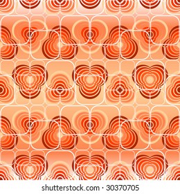 Seamless red tile vector pattern with ornament