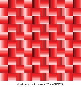 Patrón cuadrado de tono rojo sin brillo para el fondo,3d,diseño de patrón de color.