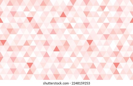 Seamless red triangles mosaic background, Geometric shapes pattern or abstract gradient triangular retro shapes,  illustration vetor.