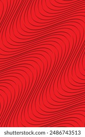 Seamless red vector line pattern. Ideal for prints and backgrounds