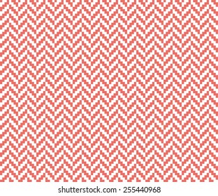 Seamless red vintage pixel herringbone pattern vector