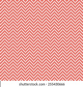 Seamless red vintage pixel zigzag pattern vector
