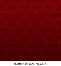 Seamless Red Wallpaper Pattern
