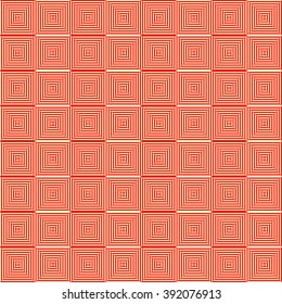 Seamless red white abstract background. Psychedelic wallpaper. Vector illustration