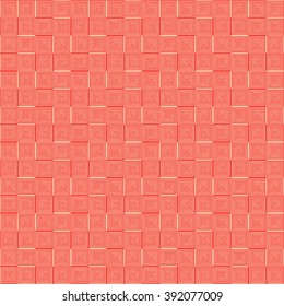 Seamless red white abstract background. Psychedelic wallpaper. Vector illustration