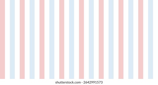 Seamless red, white, and blue stripe pattern with a clean patriotic style. Ideal for 4th of July party decor, wrapping paper, and summer craft projects. Perfect for American-themed backgrounds and tex