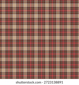 Padrão de gingham liso vermelho e branco com uma textura têxtil xadrez vintage perfeito para uma toalha de mesa de piquenique ou pano de fundo de papel de parede vetor sem costura