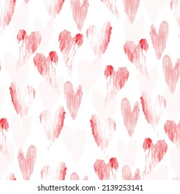 fondo de patrón de forma cardíaca de esbozo blanco y rojo sin inconvenientes