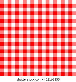 Seamless red white tablecloth pattern