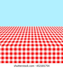 Seamless red and white tablecloth pattern